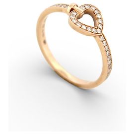 FRED PRETTY WOMAN MINI RING MODEL 4B0969 T55 18K ROSE GOLD DIAMONDS Golden