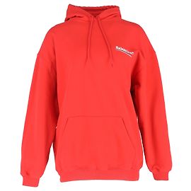 Sudadera de algodón rojo con logo de campaña de Balenciaga Roja