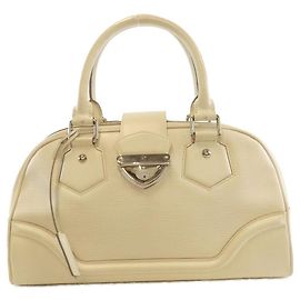 Borsa Bowling Montaigne Epi Louis Vuitton Bianco