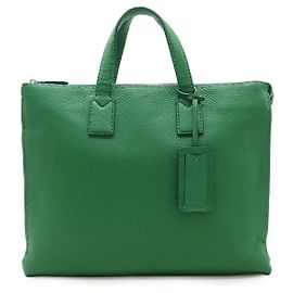 Pasta de couro Selleria 2 em 1 da Fendi Verde