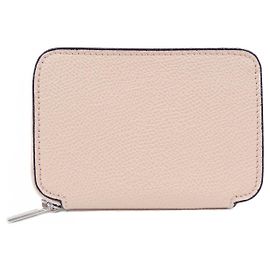 Valextra Zip Around Card Folder Soft Calfskin Card Case Pink