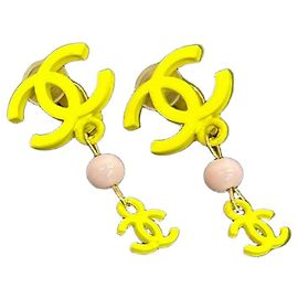 Pendientes Coco Mark de Chanel Dorado Metálico