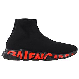 Balenciaga Speed 2.0 Strick-Sneaker aus schwarzem Polyester Schwarz