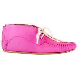 Mocassini con lacci Loewe in pelle rosa Marrone Rosa