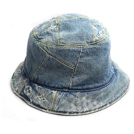 Louis Vuitton Baumwollmütze Monogramm Damier Giant Wave Blau