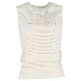 Top de punto Rick Owens en algodón crema Blanco Crudo