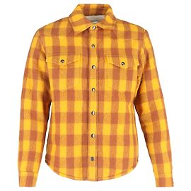 Camicia button-down Sandro in lana gialla e arancione a quadri Multicolore