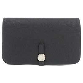 Hermès Dogon Duo Togo Long Wallet Black