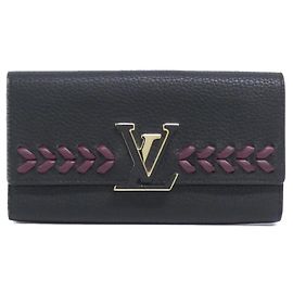 Louis Vuitton Capucines Taurillon Long Wallet Black