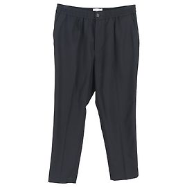 AMI Elastische Hose aus schwarzer Schurwolle Schwarz