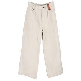 Calças largas Loewe em algodão creme Branco Cru