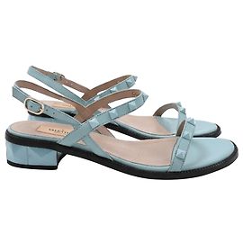 Valentino Garavani Sandali Slingback Rockstud Valentino in pelle blu chiaro Blu Blu chiaro