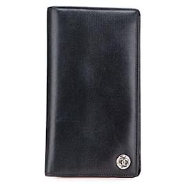 Chanel Coco Button Leather Long Wallet Black