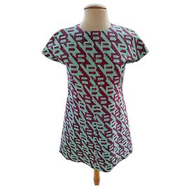 Vestido Balenciaga de seda e algodão Multicor
