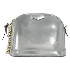 Louis Vuitton Monogram Vernis Miroir Alma Mini Chain Shoulder Bag Grey