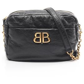 Sac à main en cuir Monaco de Balenciaga Noir