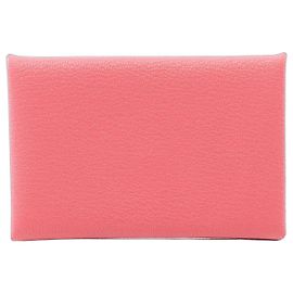 Monedero Calvi Rosa Azalea de Hermès Rosa