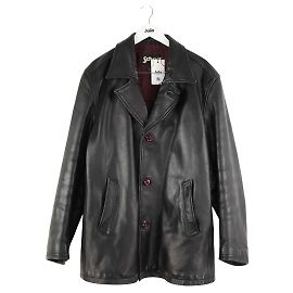 Schott Veste en cuir noire Noir