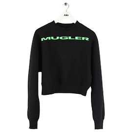 Thierry Mugler Moleton preto de algodão Preto