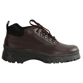 Prada Sapatos de couro marrom com cadarço Marrom