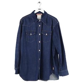 Acne Camisa de algodão azul Azul