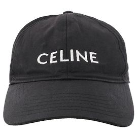 Céline VERSTELLBARE KAPPE MIT BESTICKTEM CELINE-LOGO IN SCHWARZ Schwarz