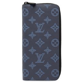 Louis Vuitton Monogram Shadow Zippy Wallet Blue Navy blue Monogram