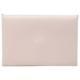 Hermès Hermes Calvi Business Card Case Pink