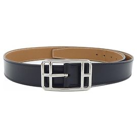 Hermès Cape Cod 32 Wende-Gürtel Braun Schwarz