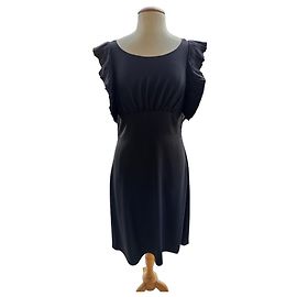 Prada Kleid Schwarz Viscose Acetat Schwarz