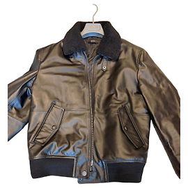 Tom Ford Schwarze Lederfliegerjacke Schwarz