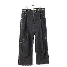 Autre Marque Jeans retos de algodão preto Preto