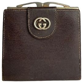 Vintage Gucci Marmont Leather Wallet Brown Brown
