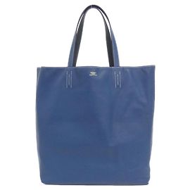 Sac à main Hermès Maxi Double Sens Bleu Vert foncé