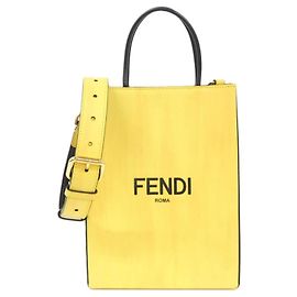 Bolsa de compras pequena Fendi Amarelo