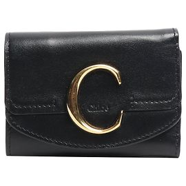 Chloé Black C logo purse Black