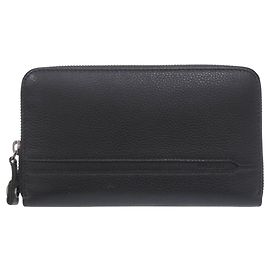 Bulgari Carteira longa de couro de bezerro preto Bvlgari Preto