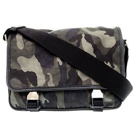 Prada Tessuto Camouflage Messenger Bag Black Other Khaki