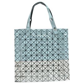 BAOBAO Platinum Prism Tote Bag von Issey Miyake Schwarz Silber Blau