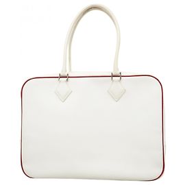 Hermes Hermès Plume 32 Handbag White Red