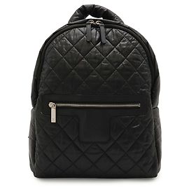 Chanel Coco Cocoon Backpack Black Dark red