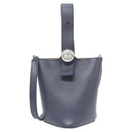 Mini bolsa balde Pebble Loewe Azul
