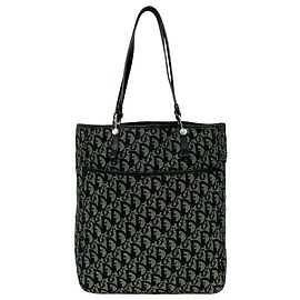 Dior Black Diorissimo Trotter Canvas Tote Black