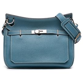 Hermès Jypsiere 28 em Couro Clemence Azul Azul