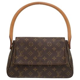 Sac à main Mini Looping Monogram Louis Vuitton Marron