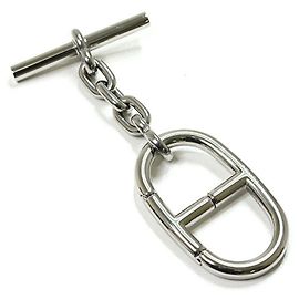 Hermès HERMES Keychain Chaine d'Ancre Metal Silvery Bag Charm Key Ring Silvery