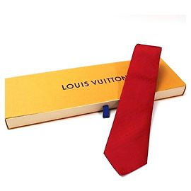 Corbata de seda roja Louis Vuitton Roja