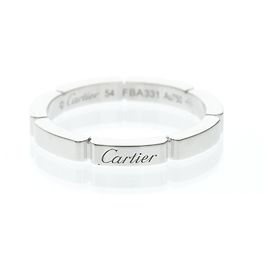 Anillo de Banda en Oro Blanco Maillon Panthère de Cartier Plata