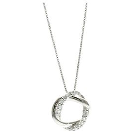Autre Marque Vendome Aoyama Diamantkreis-Halskette Silber