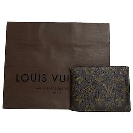 Vintage Louis Vuitton Leder Kartenhalter braun khaki Braun